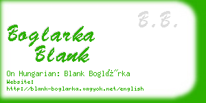 boglarka blank business card